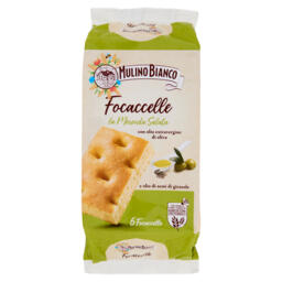 Mulino Bianco Focaccelle all'Olio Extra Vergine di Oliva Merenda Salata 6 pezzi 198g